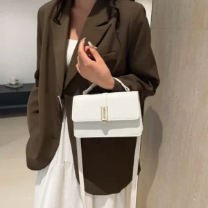 Women PU Shoulder Bag Fashion Tote Bag Large Capacity Elegant Tote Handbag Solid Color Stylish Crossbody Bag Outdoor Travel Bag