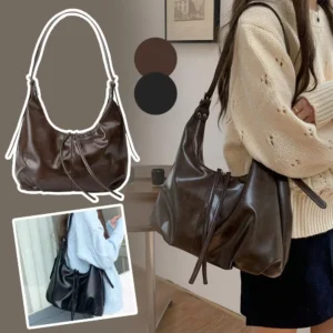 Korean Style tote bag Large Capacity Women's Crossbody Bag Casual Retro Single Shoulder Commuter Underarm Bag