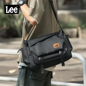 LEE Fashion Waterproof Large Crossbody Shoulder Bag Women Male Flip Laptop Messenger Bag Teenagers College Satchel School Bag